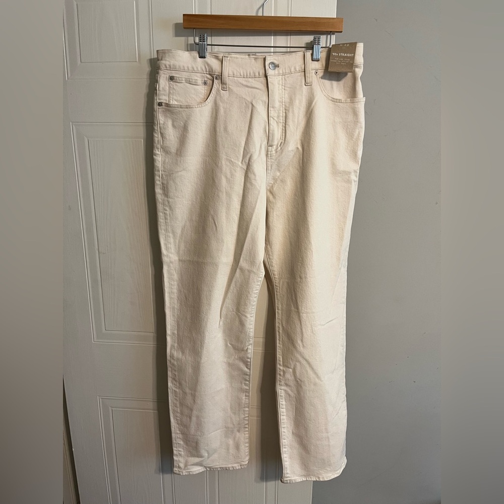 Madewell 90s straight cream jeans